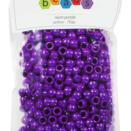 Neon Purple Pony Beads JB-41308