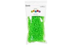 Essentials By Leisure Arts, Pony Bead, 6Mm X 9Mm, Glitter Green, 750Pc JB-41328_236456c8-ab51-42e8-83dc-3539c647c51a