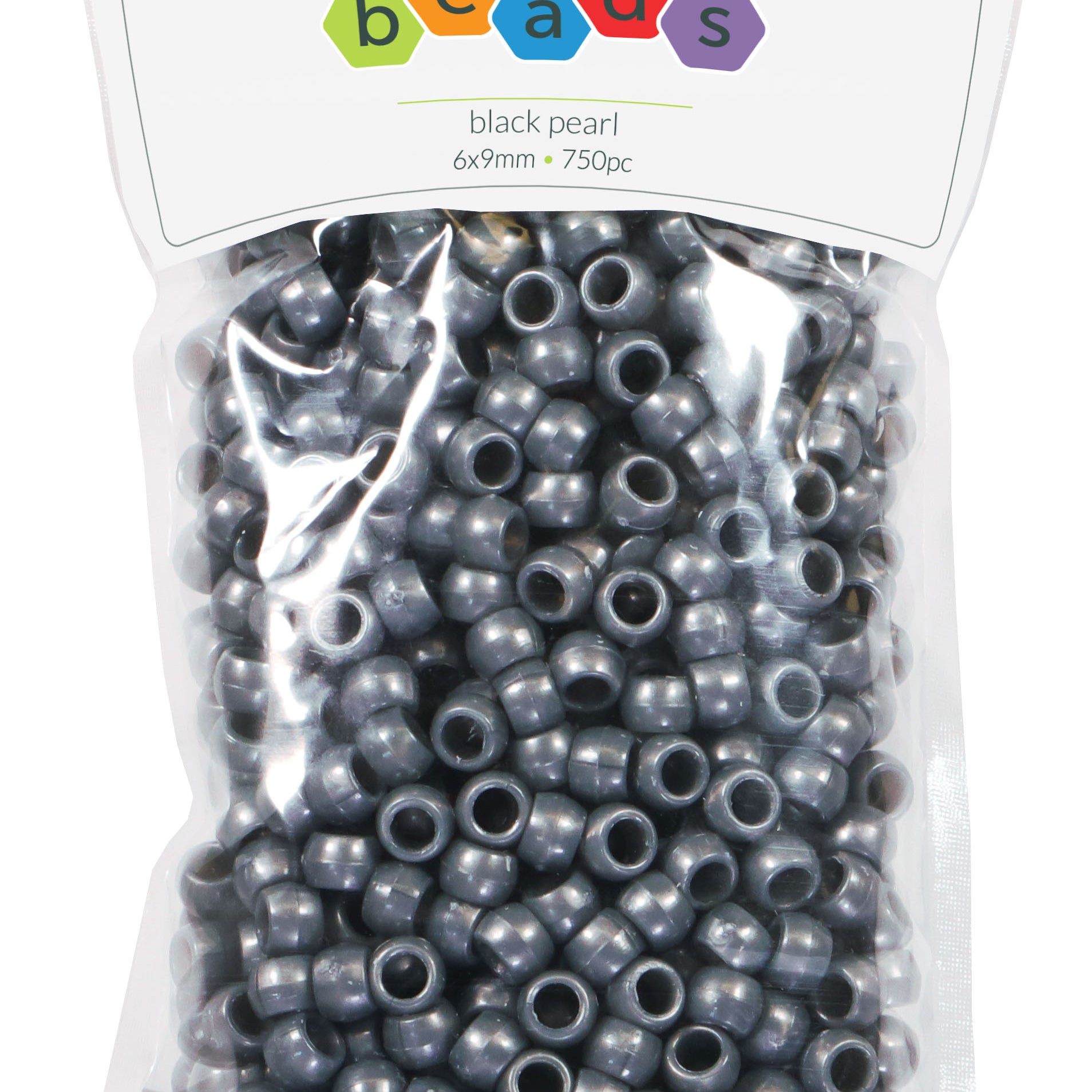 Pearl Black Pony Beads JB-41330