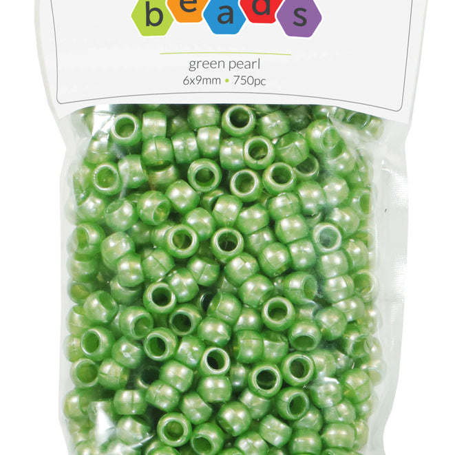 Pearl Green Pony Beads JB-41331