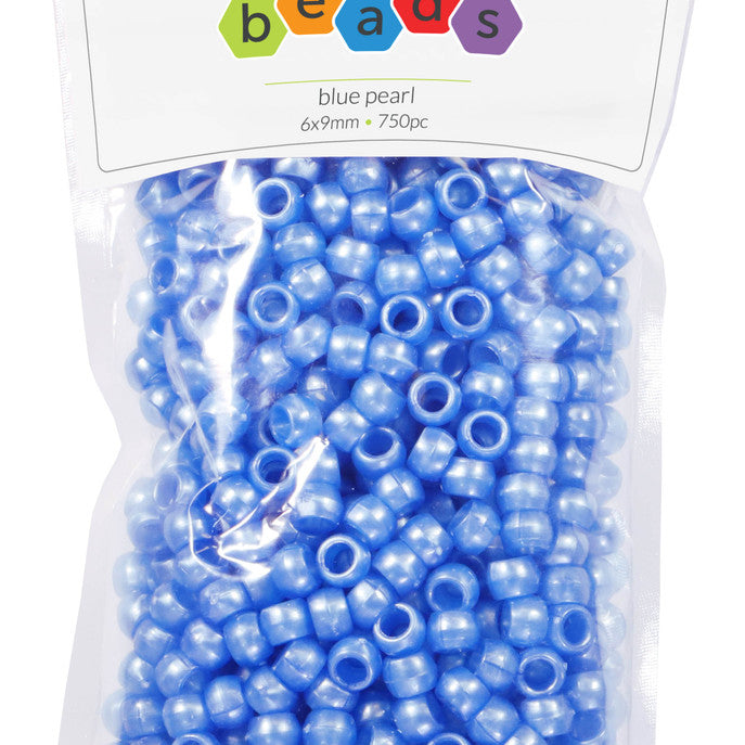 Pearl Blue Pony Beads JB-41334