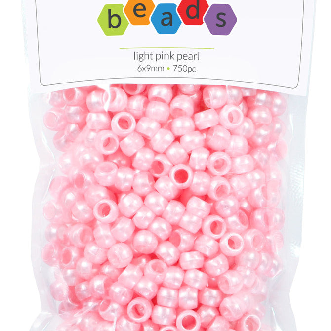 Pearl Lt Pink Pony Beads JB-41335