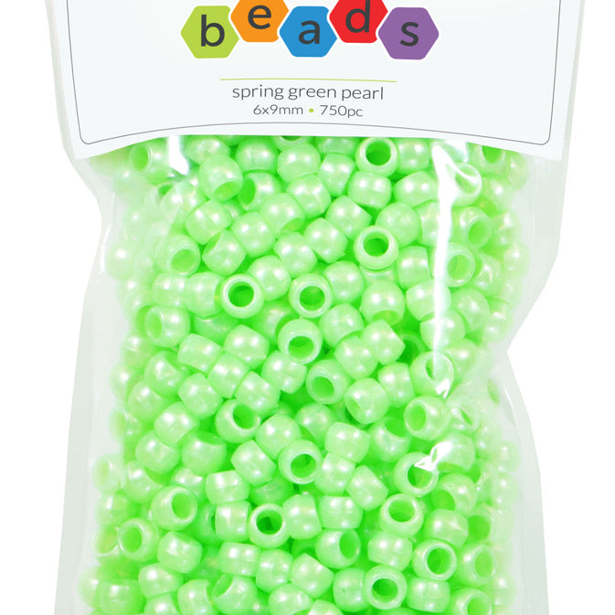 Pearl Spring Green Pony Beads JB-41336