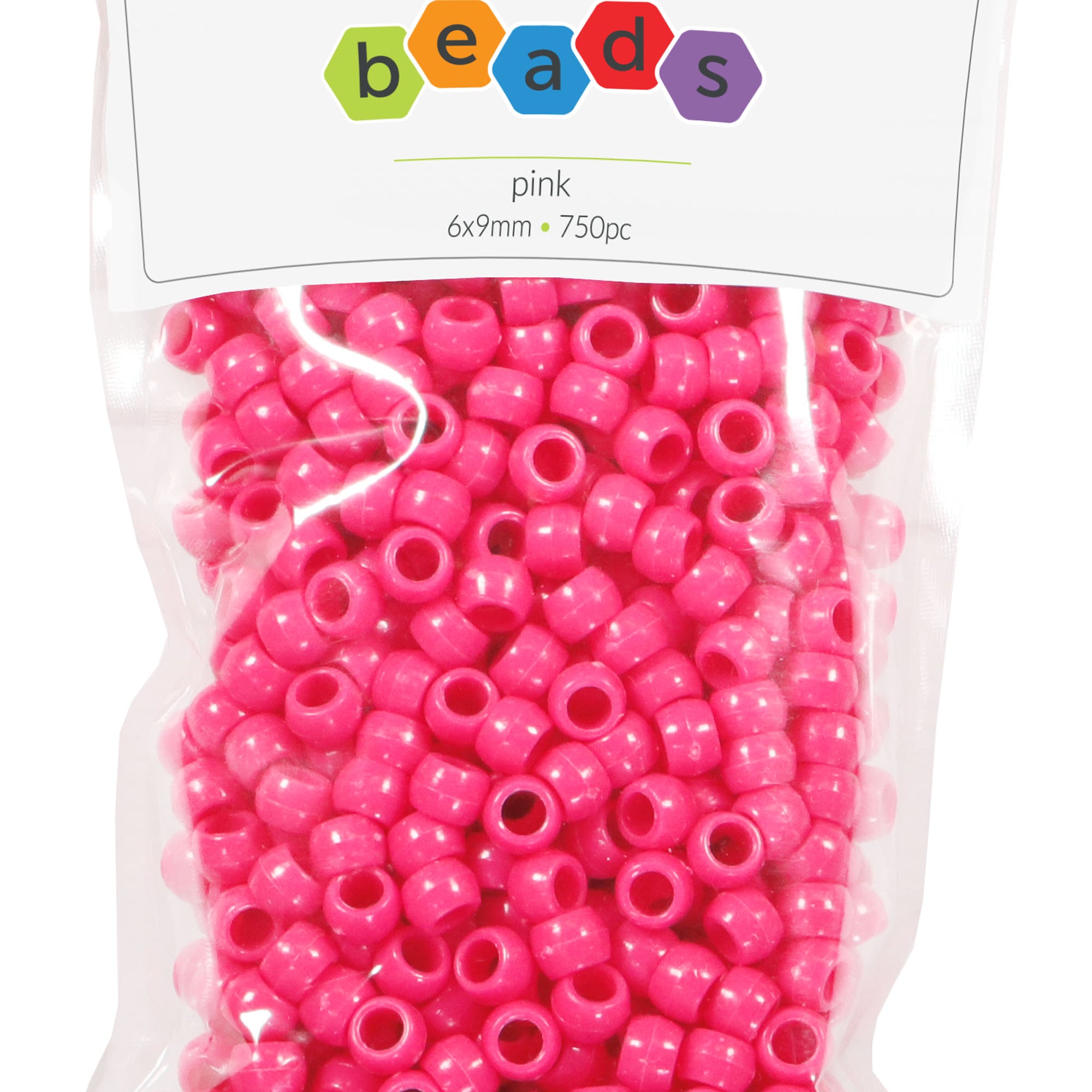 Opaque Pink Pony Beads JB-41348