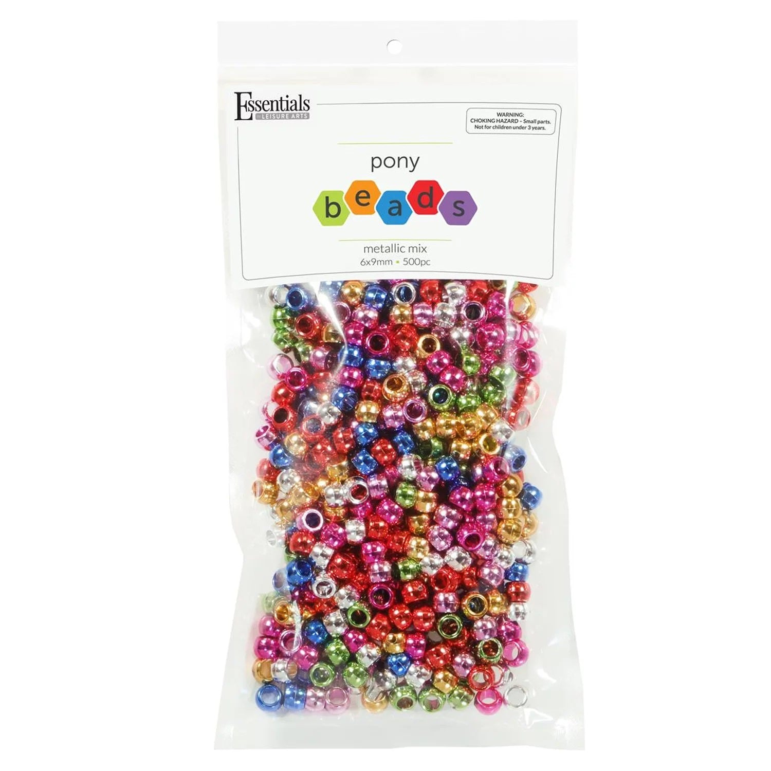 Metallic Mix Pony Beads JB-41351