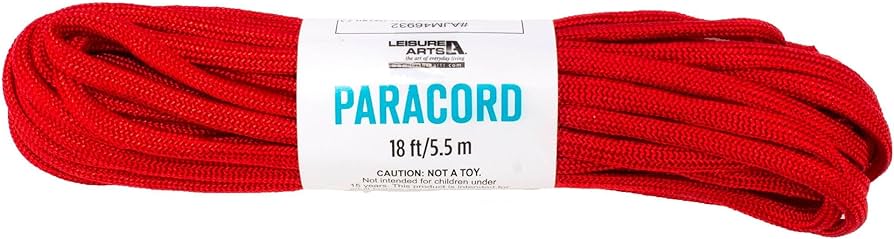 18Ft Red Paracord JB-41359