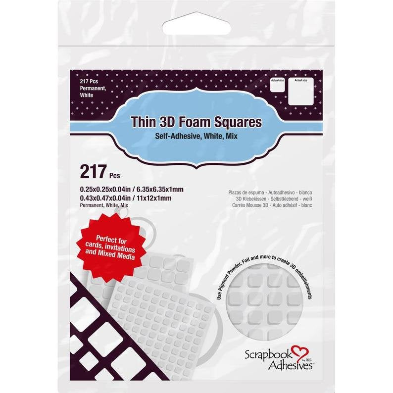 .5 & .25 Foam Squares Black JB-41793