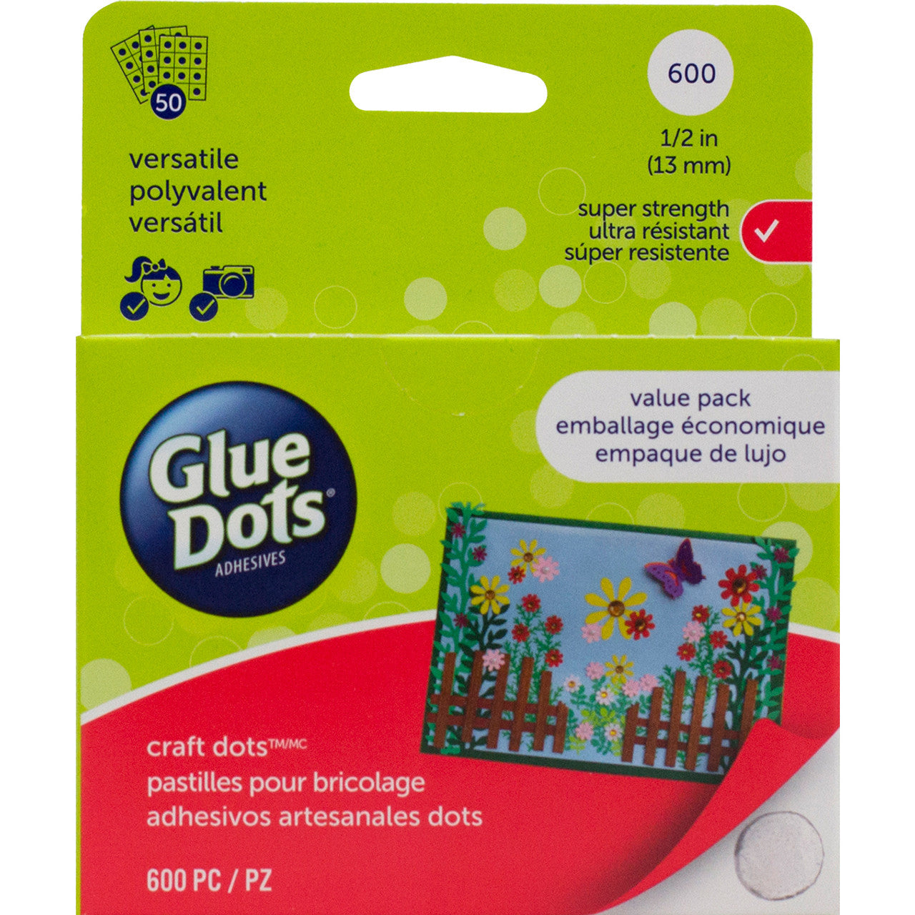 1/2" Glue Dots 600 Pc JB-41795