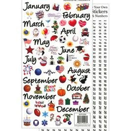 Calendar Sticker Month & Numbe JB-41863