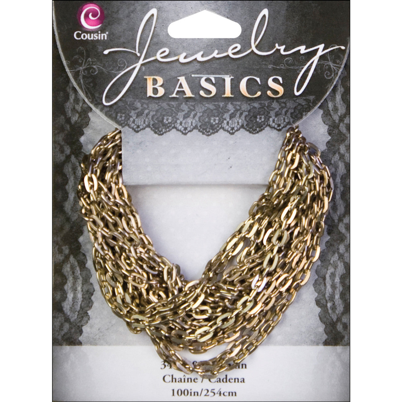 Antique Gold Chain 100" JB-41889