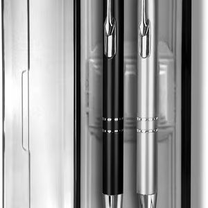 Blk/Silver Pen Pencil Set Ador JB-41992