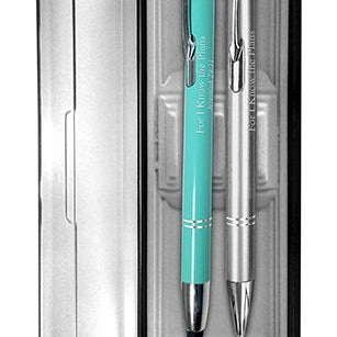 Blu/Silver Pen Pencil Set Ador JB-41994