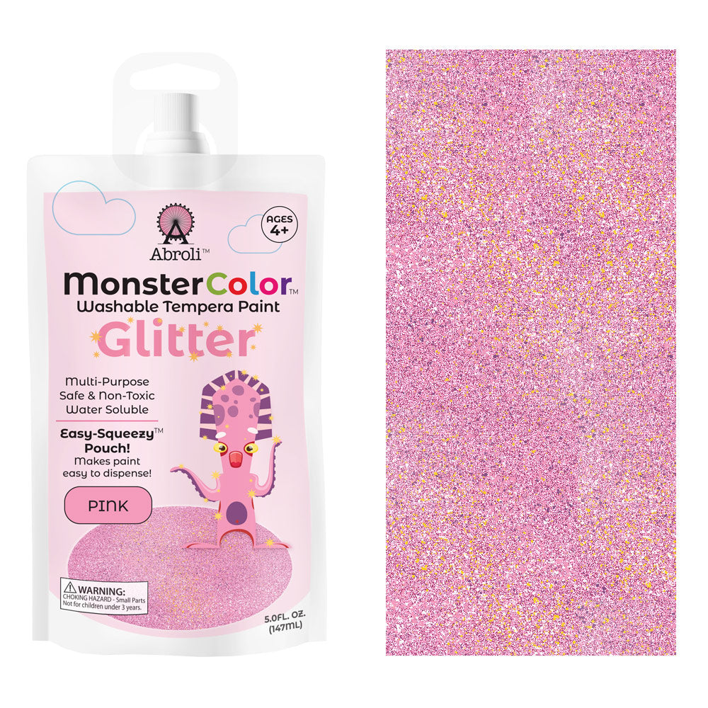 5 Oz Glitter Pink Wash Tempera JB-42004