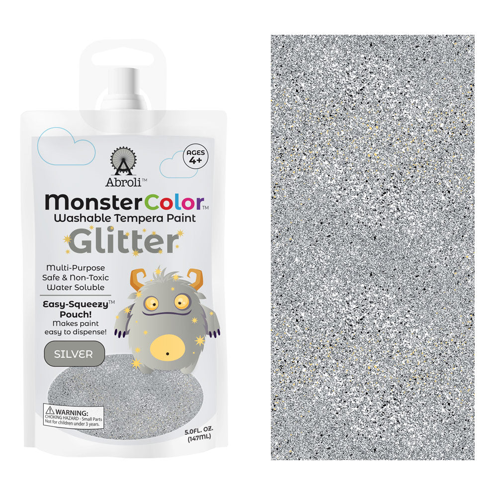 5 Oz Glitter Slvr Wash Tempera JB-42007