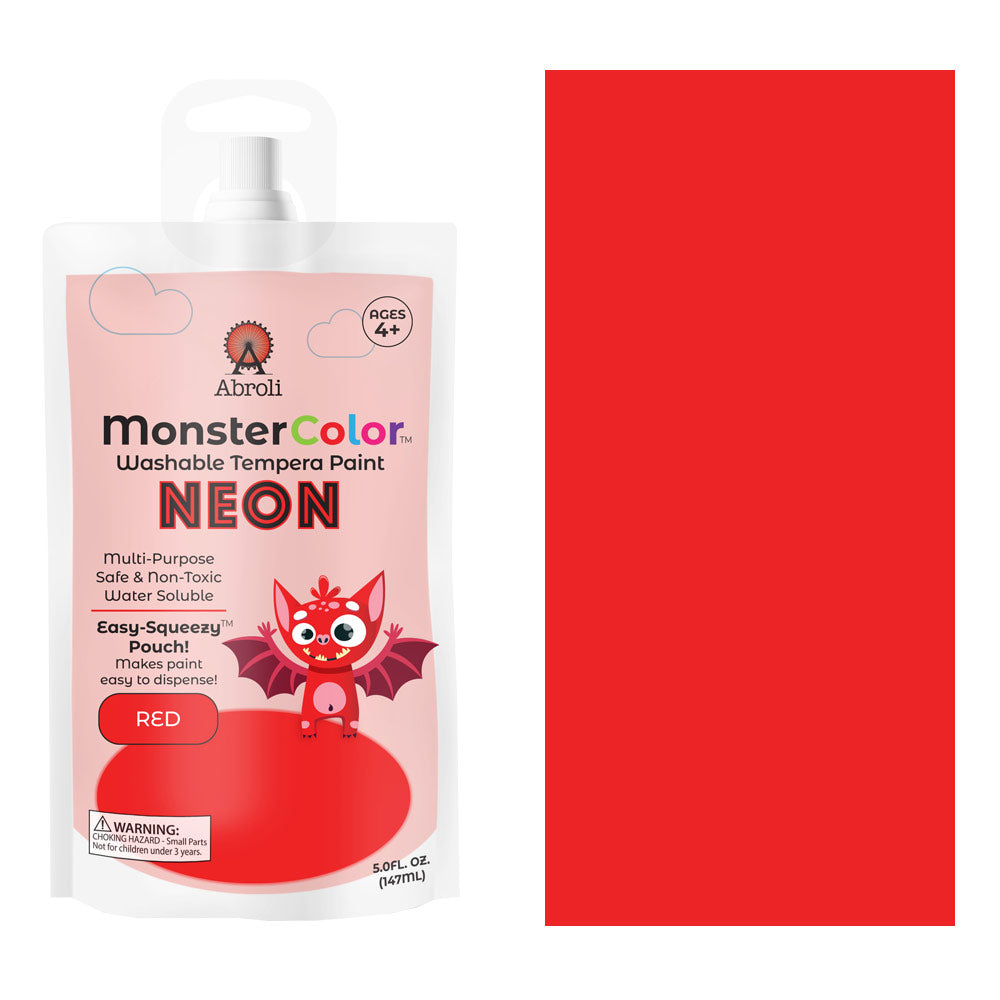 5 Oz Neon Red Wash Tempera JB-42023