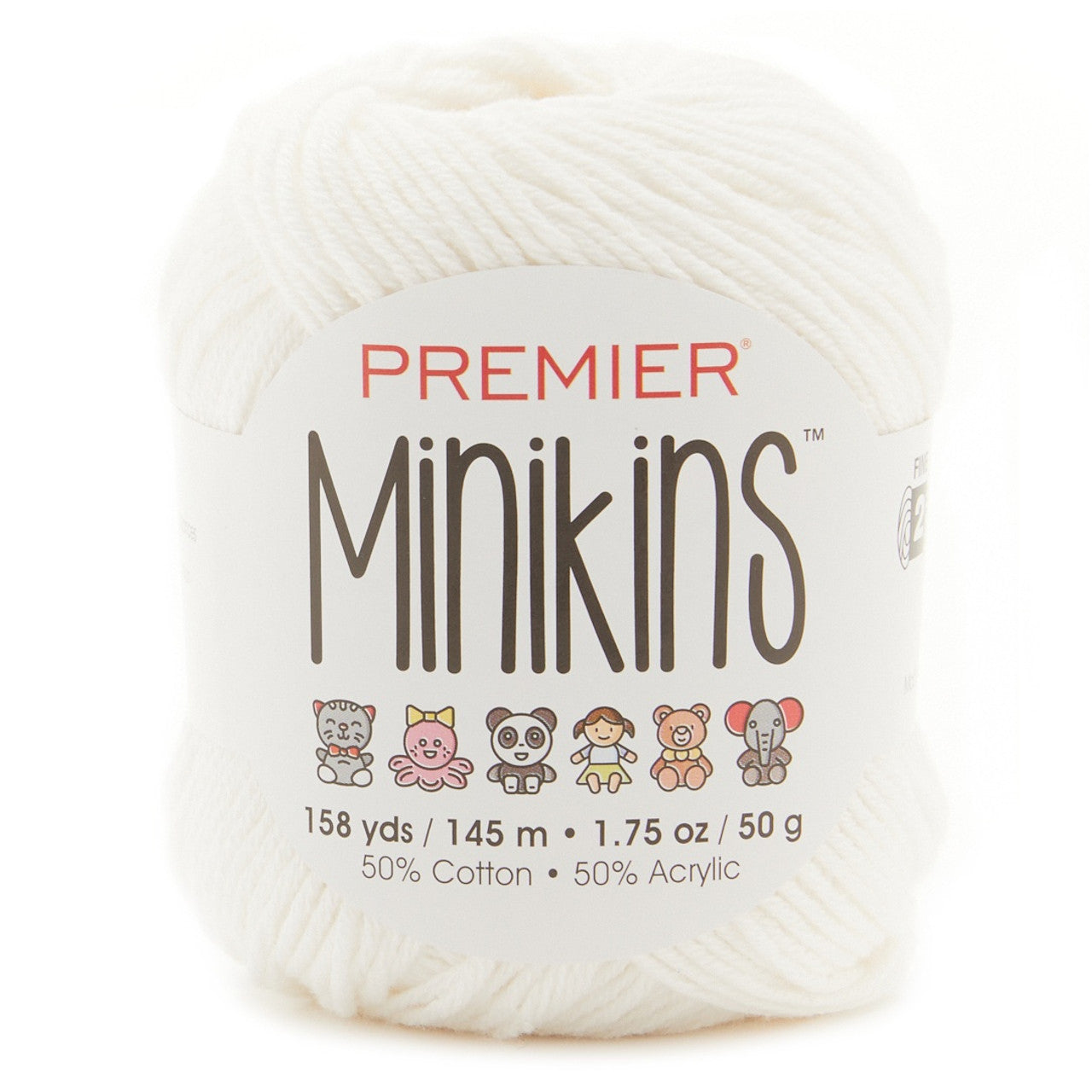 White Premier Minikins Yarn JB-42137