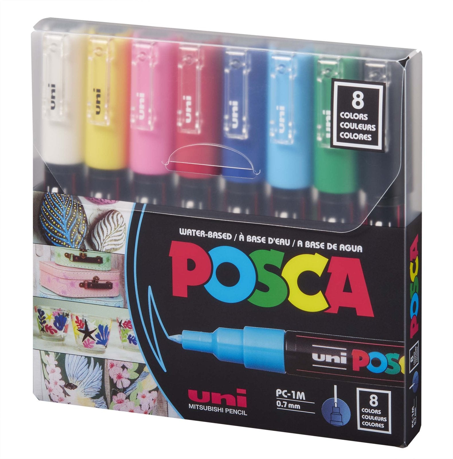 Posca 8 Clr X-Fine Tapered Tip JB-42251