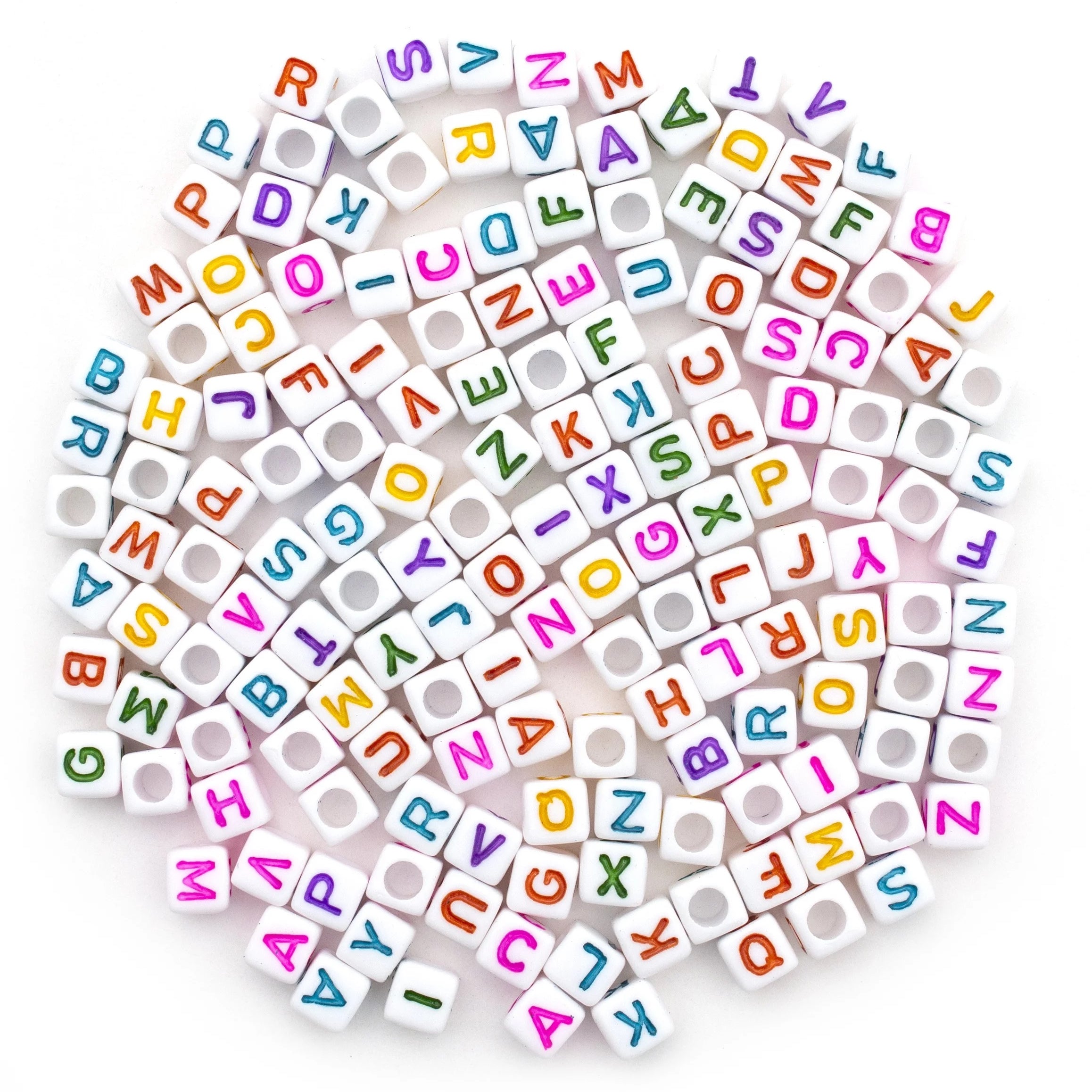 White W/Multicolored Letters JB-42273