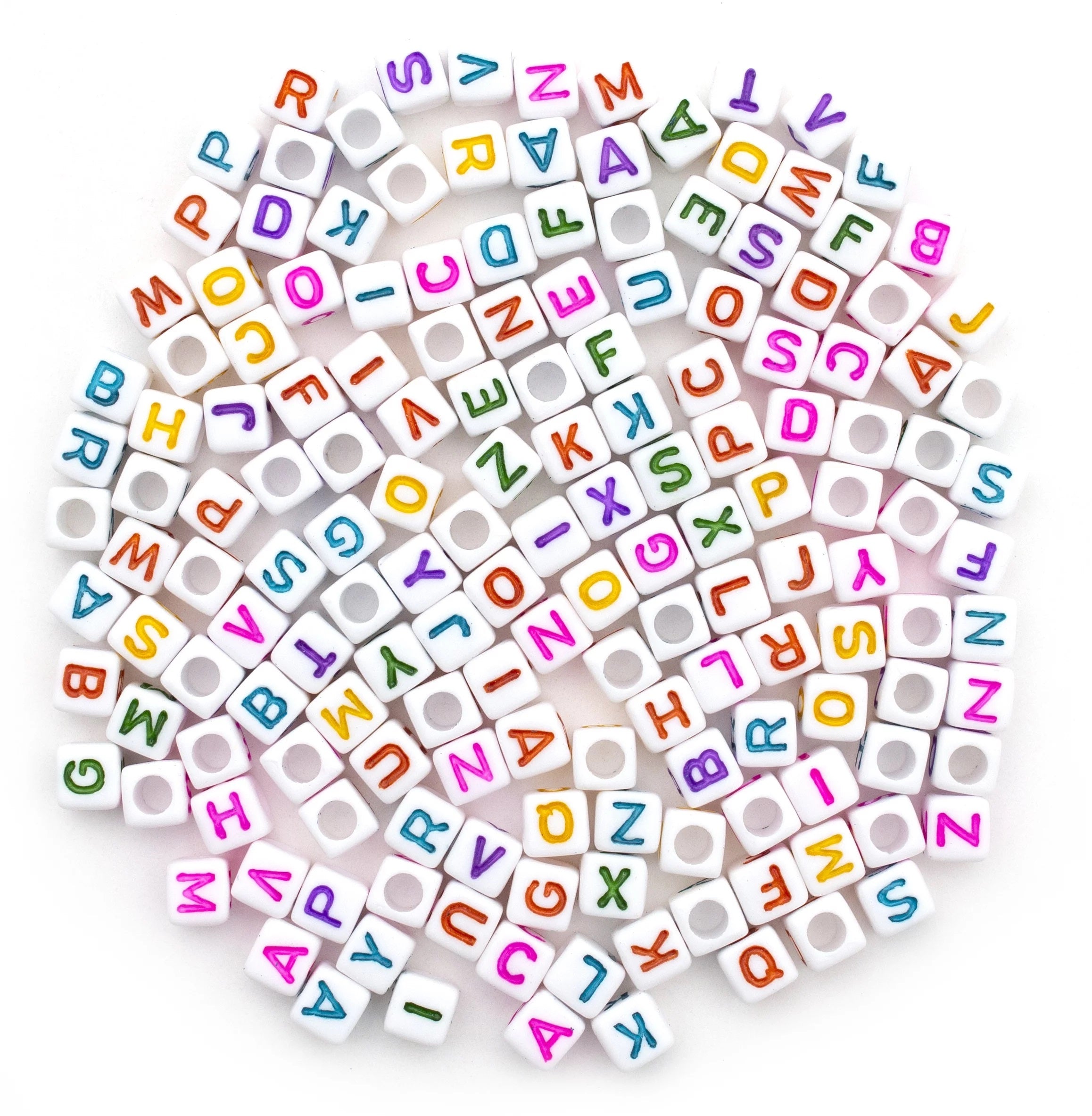 White W/Multicolored Letters JB-42273