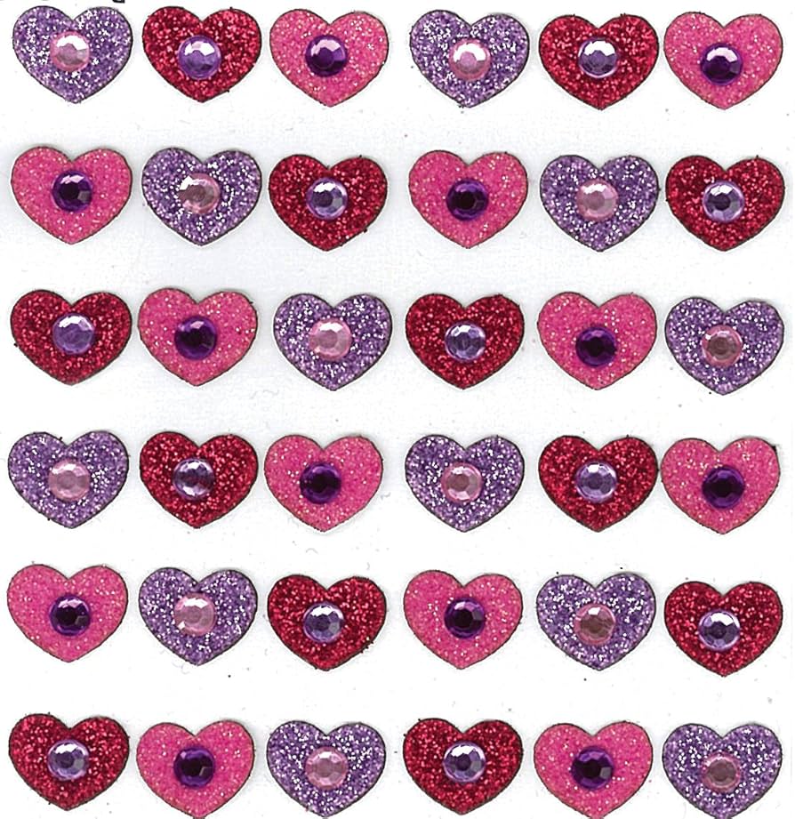 Dimensional Heart Stickers JB-42280