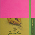 Pentalic 6" X 8" Pocket Dot Grid Traveler Journal, 160 Pages, Bright Pink JB-42291