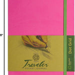 Pentalic 6" X 8" Pocket Dot Grid Traveler Journal, 160 Pages, Bright Pink JB-42291_1