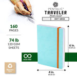 Pentalic 4 X 6" Pocket Dot Grid Traveler Journal, 160 Pages, Turquoise Blue JB-42296_2