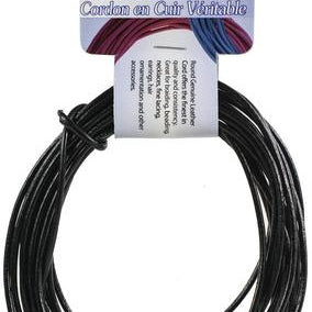2 Mm Leather Cord Black JB-42393
