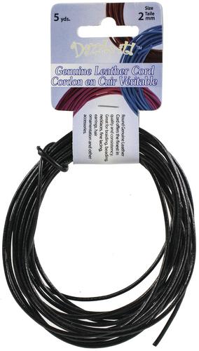 2 Mm Leather Cord Black JB-42393