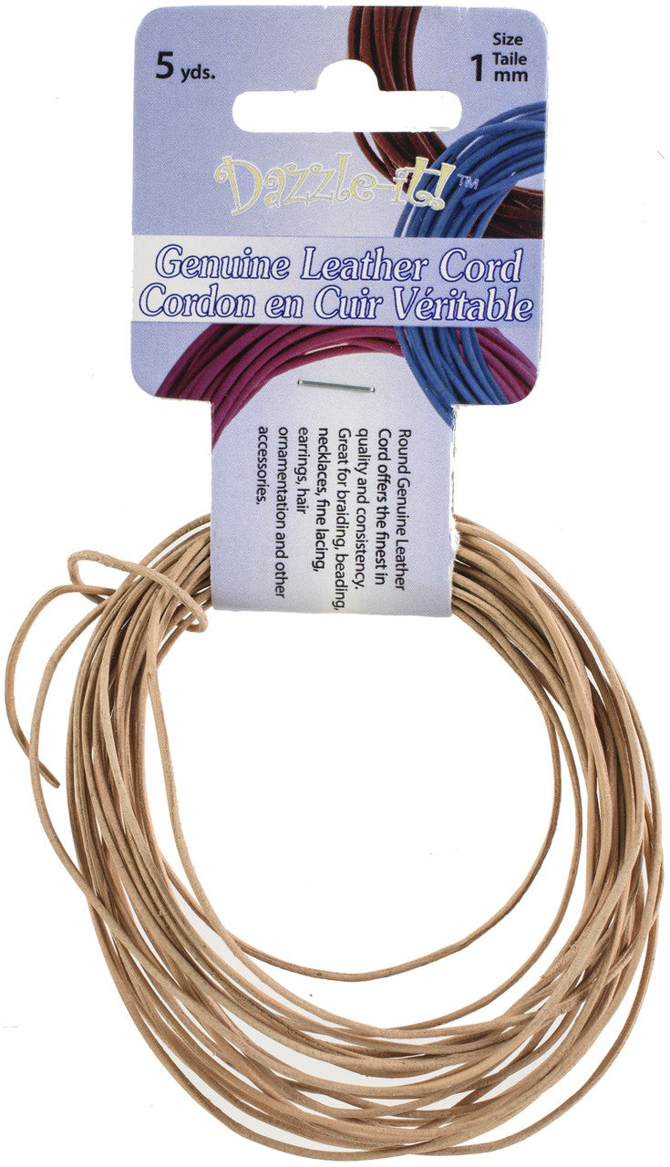 1 Mm Leather Cord Natural JB-42396