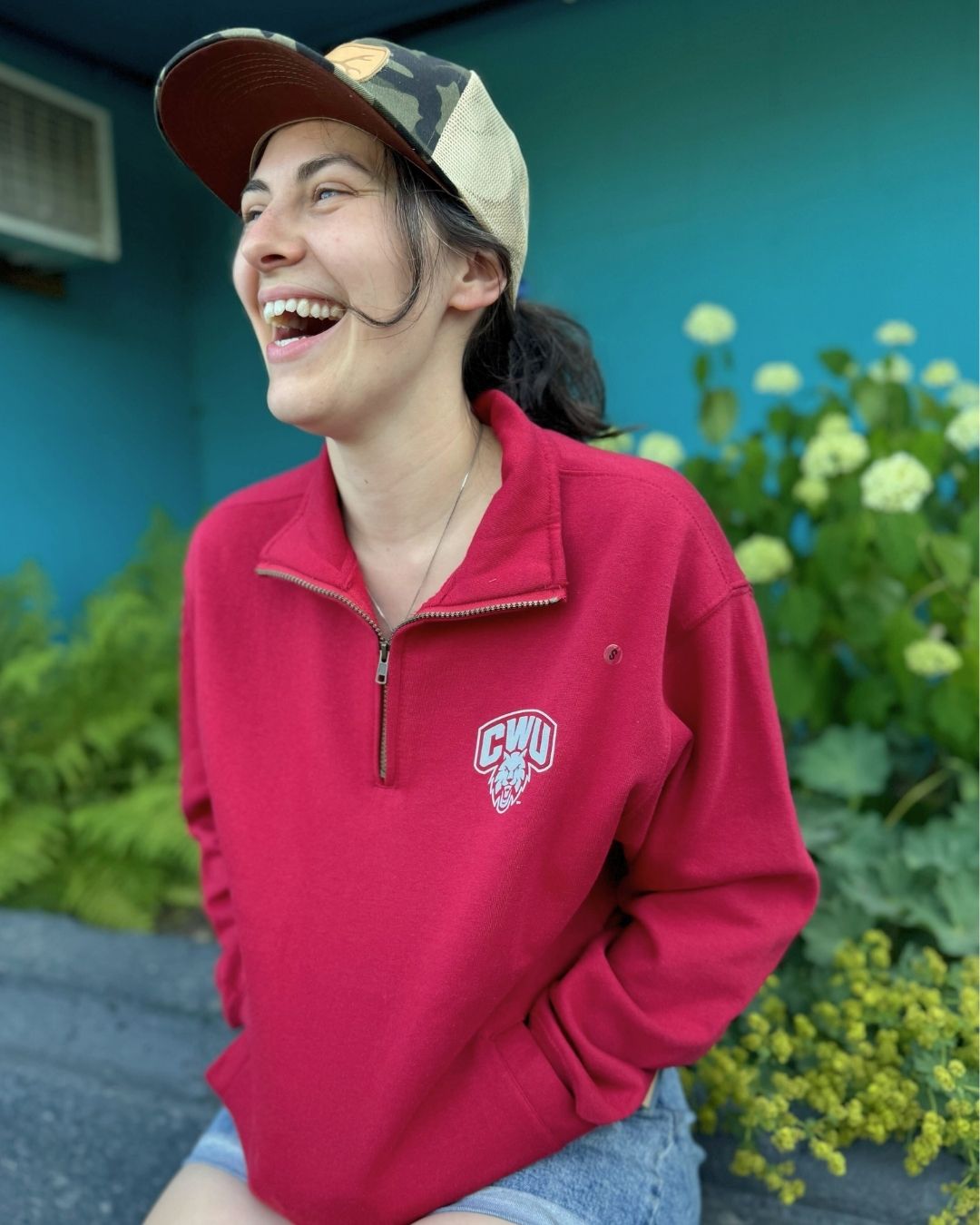 1/4 Zip Cwu Wildcat Sweatshirt JB-42563