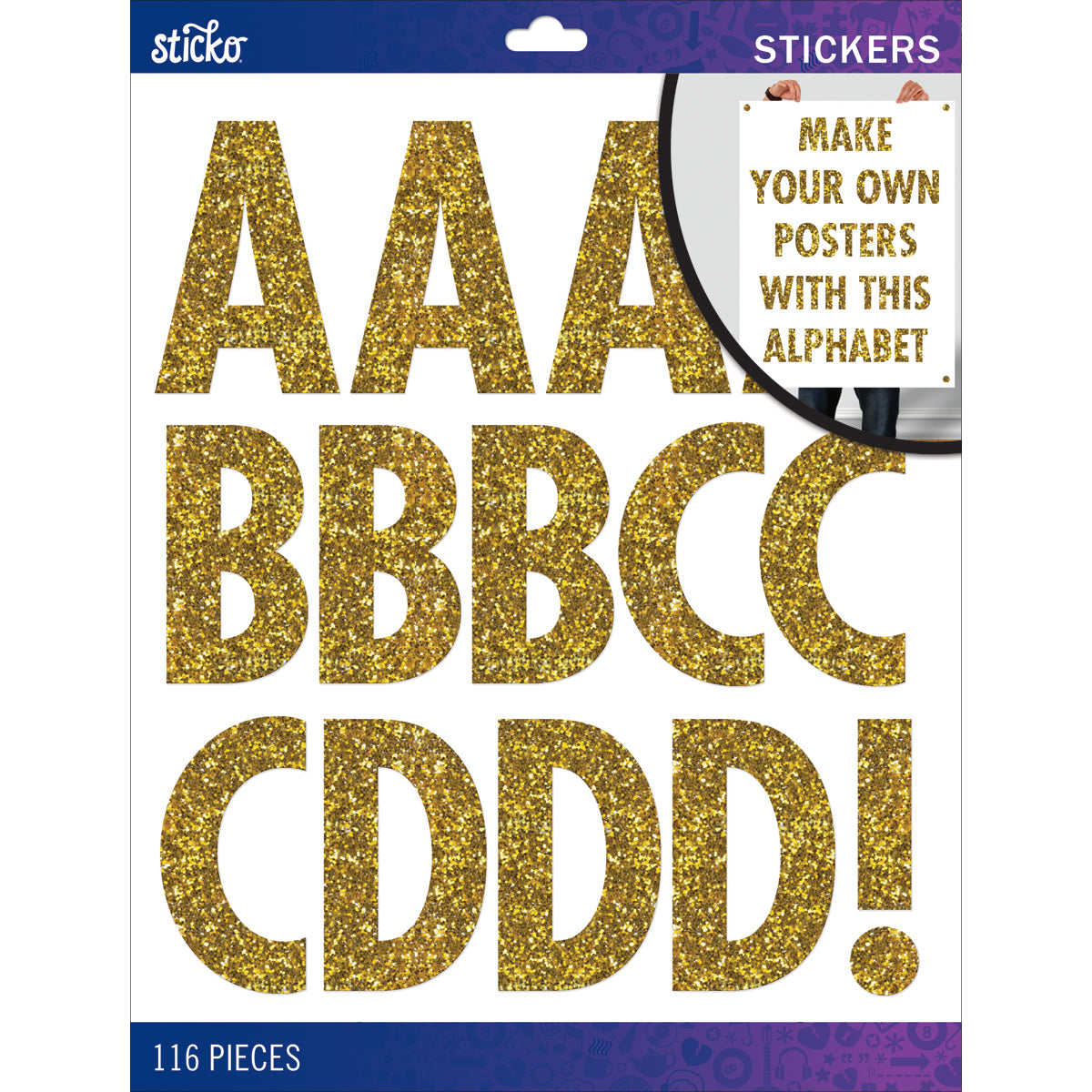 Gold Alphabet Stickers JB-42567