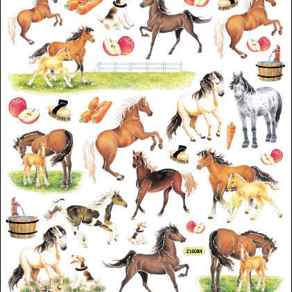 Horses On Farm Stickers JB-42577