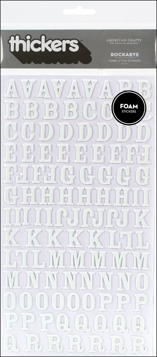 White Alphabet Stickers JB-42594