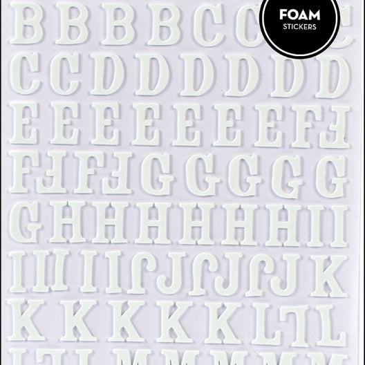 White Alphabet Stickers JB-42594