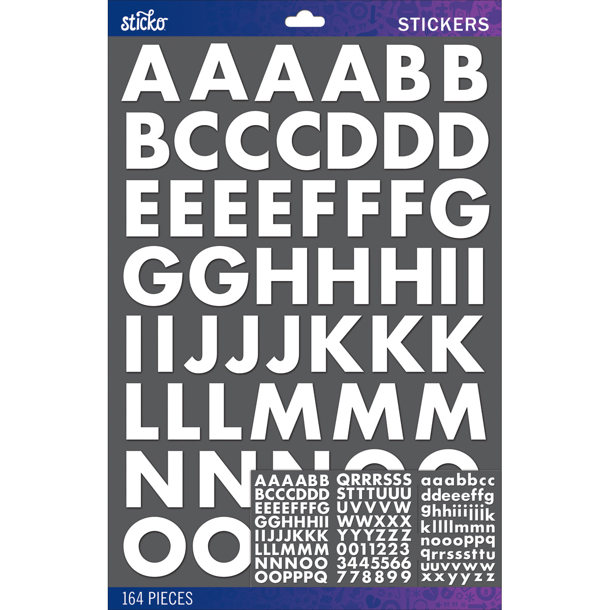 White Bold Large Alphabet Stic JB-42603