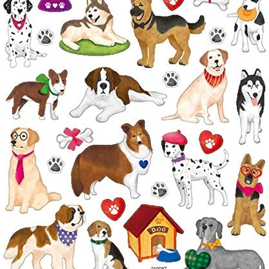 Dogs & Hearts Stickers JB-42609