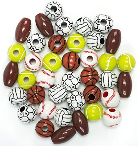 Sports Acrylic Beads JB-42642