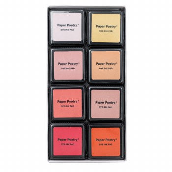 Rico Stamp Ink Pad Set, Valentine's Colors, 8-Color Set JB-42743