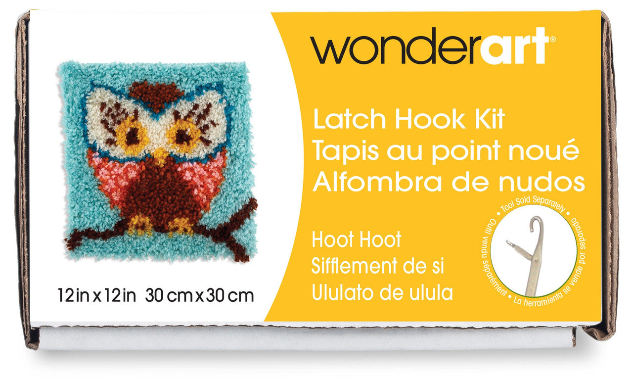 Owl Latch Hook Kit 12X12 JB-42775