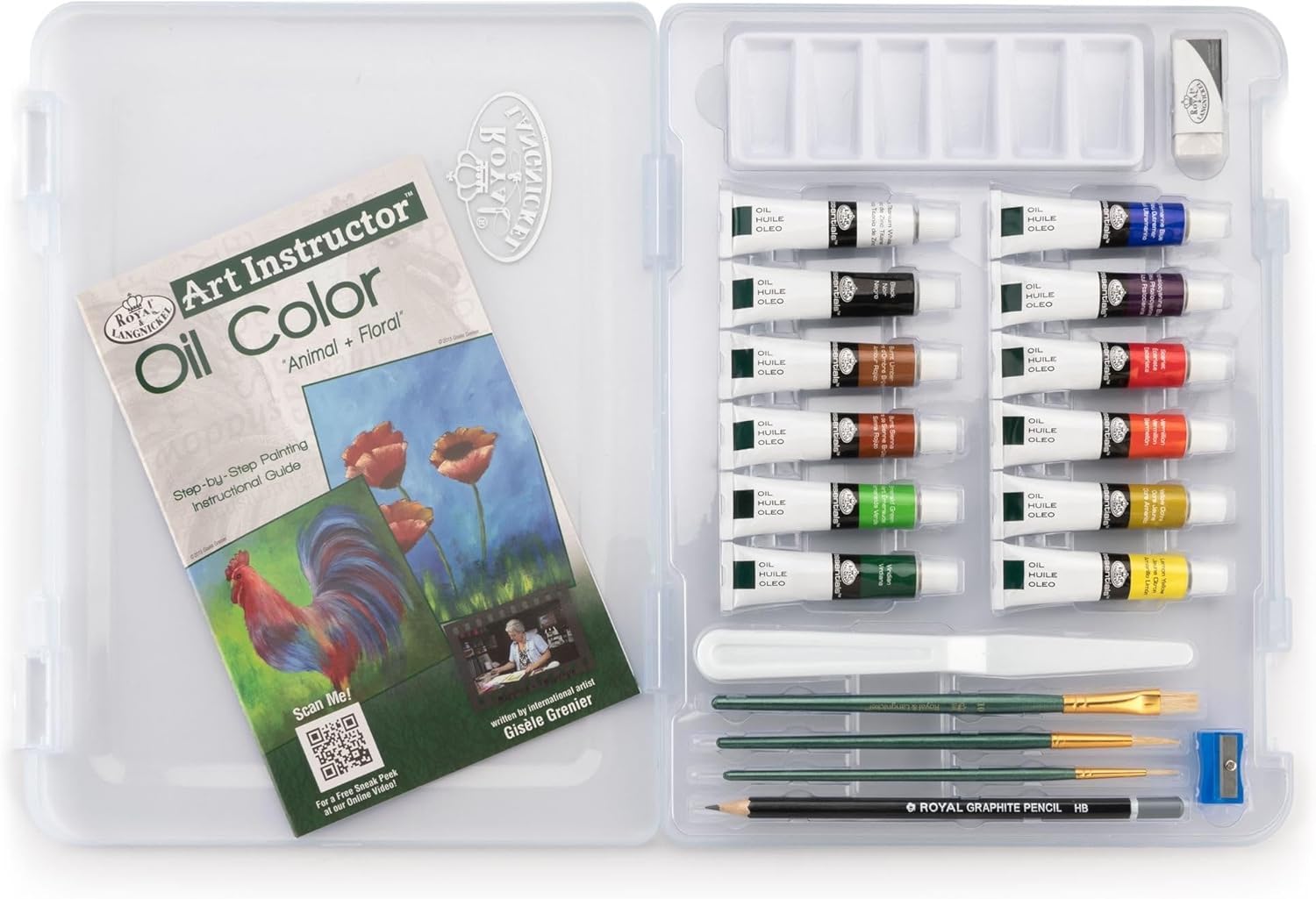 Art Instructor Oil Clearview Art Set-Small - 22Pc JB-42799_4