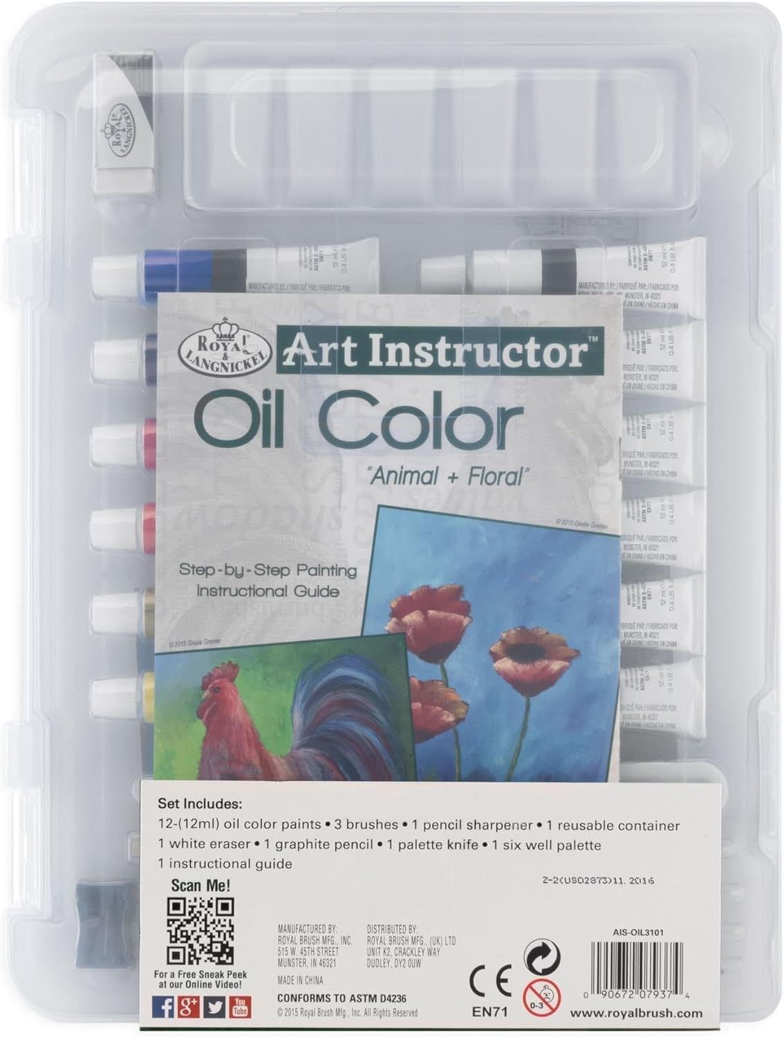 Art Instructor Oil Clearview Art Set-Small - 22Pc JB-42799_5