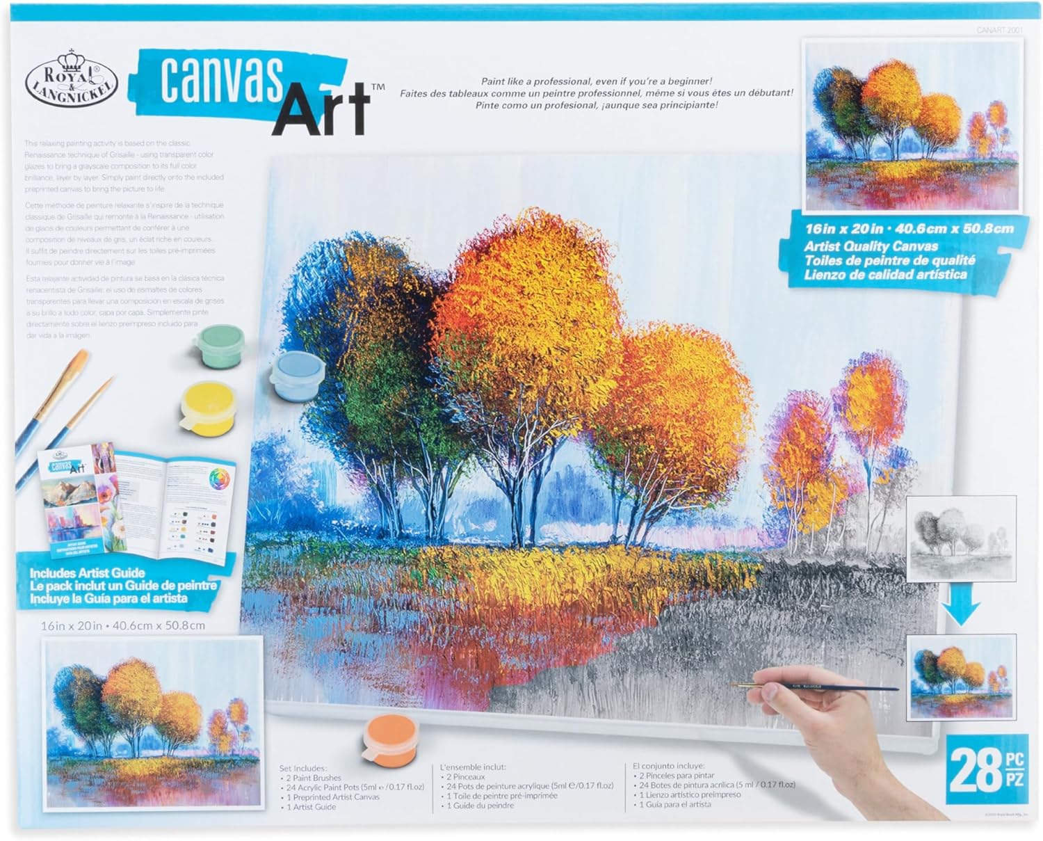 Royal & Langnickel Canvas Art Autumn Trees Paint By Number JB-42807