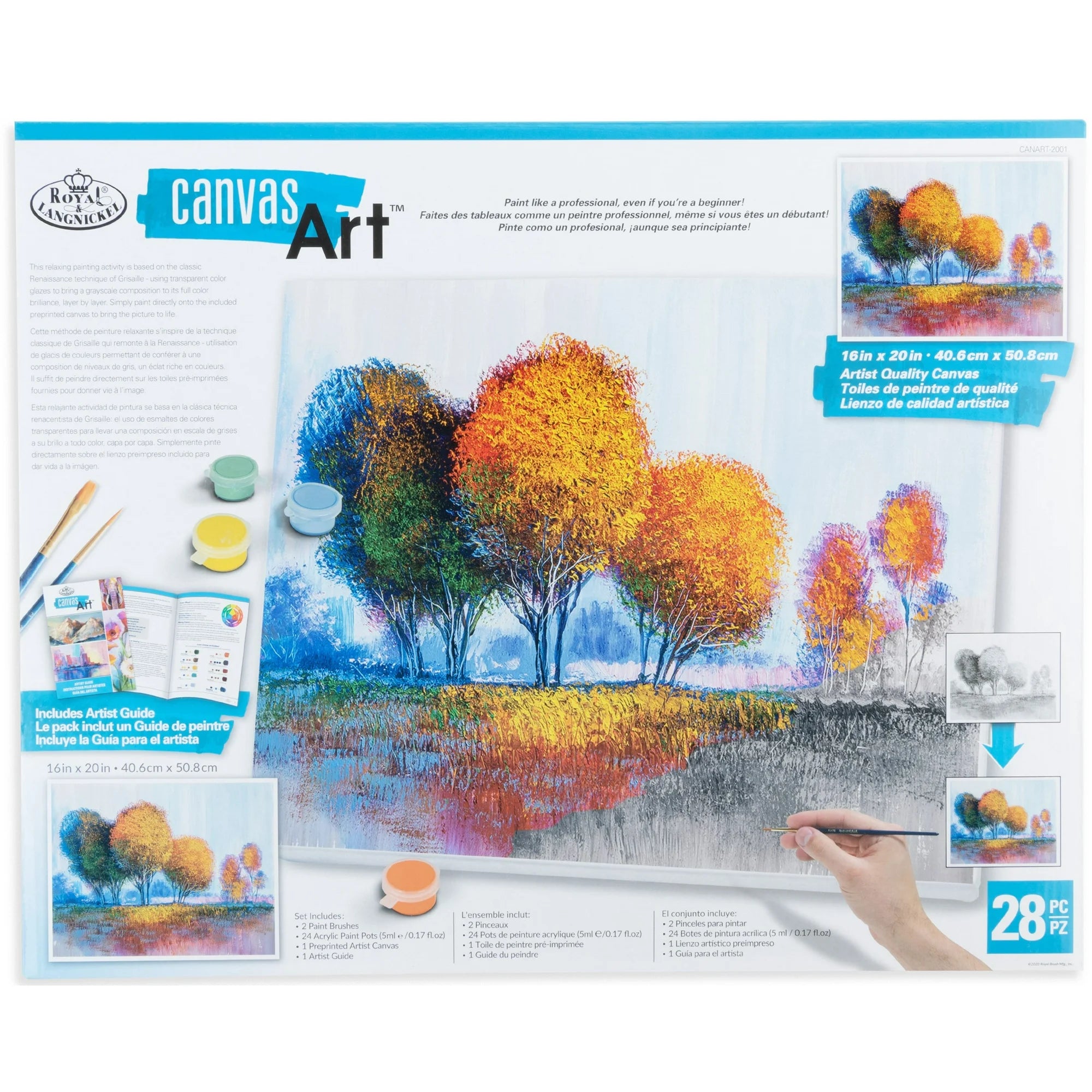 Royal & Langnickel Canvas Art Autumn Trees Paint By Number JB-42807