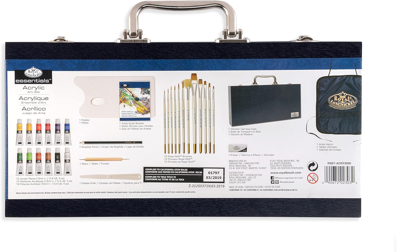 Royal & Langnickel Rset-Acry2000 Gold Acrylic Painting Box Set JB-42813_5