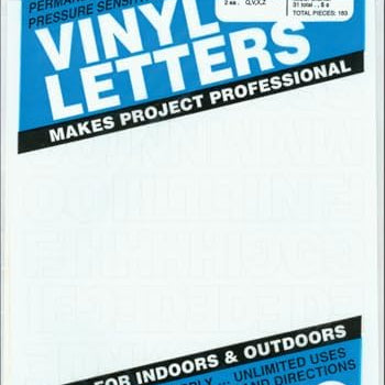2" White Vinyl Letters/Number JB-42836