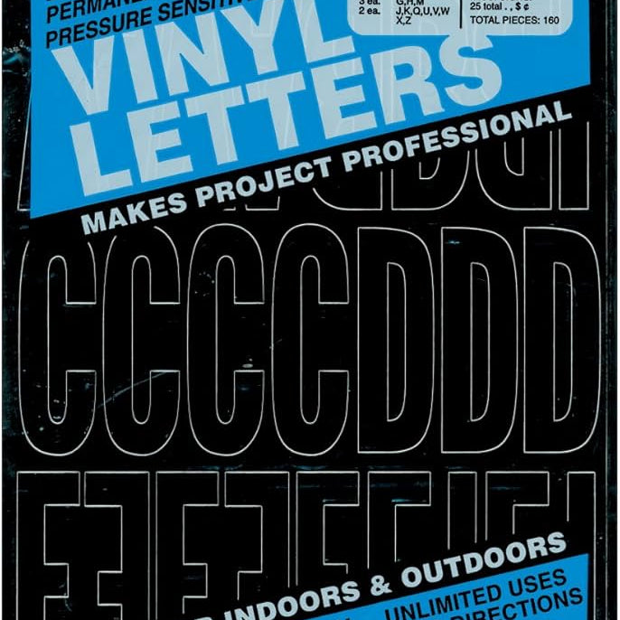 3" Black Vinyl Letters/Number JB-42837