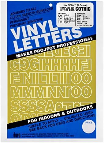 3" Gold Vinyl Letters/Number JB-42838