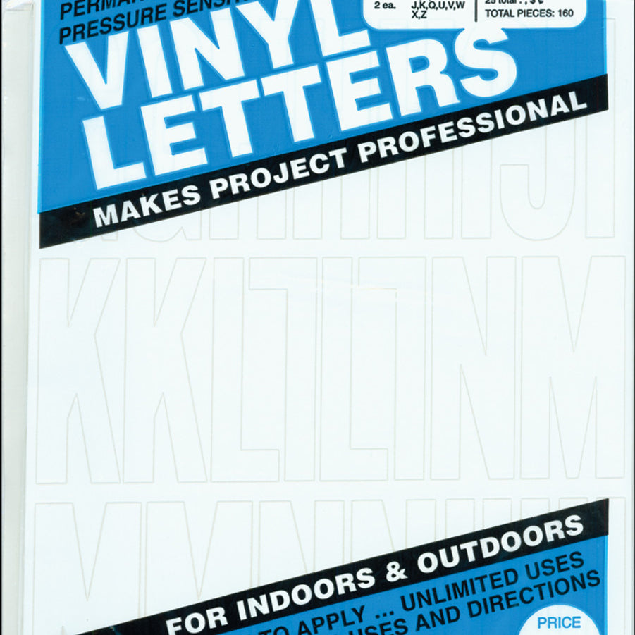 3" White Vinyl Letters/Number JB-42839