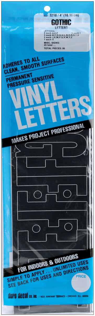 4" Black Vinyl Letters JB-42842